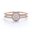 Double Shank Cluster Stacking Ring with Round Cut Diamonds in Rose Gold