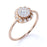Stunning Cluster Ring with Round Diamonds In Rose Gold