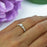 Minimal 0.5 Carat Round Cut Wide Art Deco Solitaire Engagement Ring in White Gold over Sterling Silver