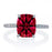 2.25 Carat Cushion Cut Ruby and Diamond Celebrity Engagement Ring