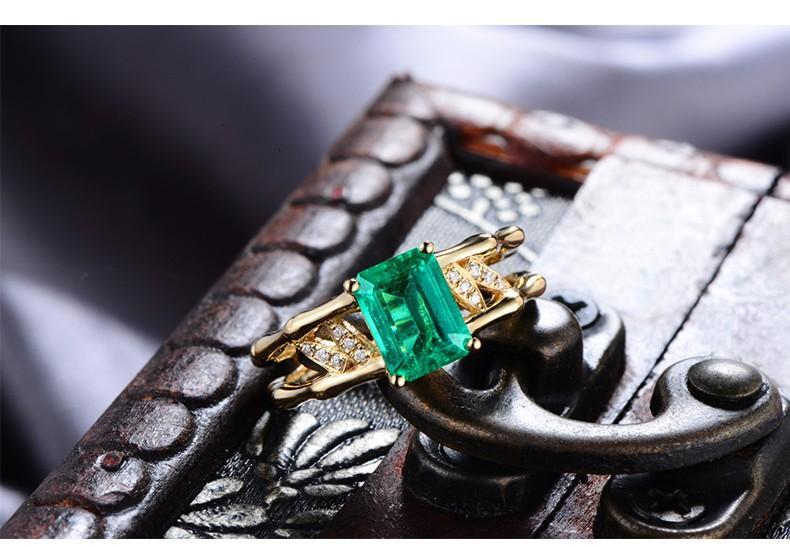 2.25 Carat Emerald and Diamond Halo Engagement Ring