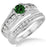 1.25 Carat Emerald & Diamond Bridal Set on 9k White Gold