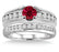 1.25 Carat Ruby & Diamond Bridal Set on 9k White GoldRHJGJoct410