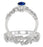 1.25 Carat Sapphire and Diamond Antique Flower Bridal Set in White Gold