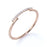 Minimalist Stackable Ring with Round Shape Diamonds in Rose Gold