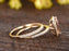 1.50 Carat Cushion Cut Morganite and Diamond Wedding Ring Set in Yellow Gold