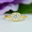 Final Sale: Art Deco 1.5 Carat Round Cut Halo Engagement Ring in Yellow Gold over Sterling Silver