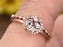 1.50 Carat Round Cut Solitaire Morganite and Diamond Wedding Ring Set  in Rose Gold