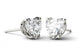 4 Prong 2 Carat Heart Cut Moissanite Solitaire Stud Earrings in White Gold