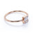 Unique 9 Stone Stackable Dainty Ring with White Diamonds in Rose Gold