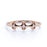 Unique Round Shape Diamond Trio Stackable Ring in Rose Gold