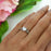Final Sale 1 Carat Heart Cut Engraved Engagement Ring in White Gold over Sterling Silver
