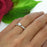 Accented 0.5 Carat Heart Cut Engagement Ring in White Gold over Sterling Silver