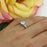 1.25 Carat Princess Cut Split Shank Engagement Ring in White Gold over Sterling Silver