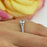 1.25 Carat Princess Cut Split Shank Engagement Ring in White Gold over Sterling Silver