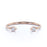 Stunning Round Cut Diamond Duo Open Stackable Wedding Ring in Rose Gold