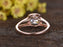 Split Shank 1.50 Carat Round Cut Moissanite and Diamond Halo Ring in Rose Gold