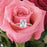 2.25 Carat Emerald Cut Radiant Solitaire Engagement Ring in White Gold over Sterling Silver