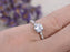 1.25 Carat Round Cut Moissanite and Diamond Engagement Ring for Her in White Gold