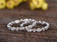 Pair of .50 Carat Round cut Diamond Wedding Ring Band Art Deco in White Gold