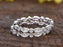 A Pair of .50 Carat Round cut Diamond Wedding Ring Band Art Deco in White Gold