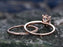 1.50 Carat Pear Cut Morganite and Diamond Wedding Ring Set in Rose Gold