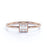 Unique 7 Stone Stackable Dainty Ring with White Diamonds in Rose Gold