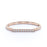 Minimalist Diamond Stacking Ring with Round Shape Diamonds in Rose Gold