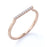 Minimalist Diamond Stacking Ring with Round Shape Diamonds in Rose Gold