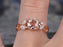 Unique Infinity 1.25 Carat Round Cut Morganite and Diamond Engagement Ring in Rose Gold