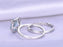 2 Carat Princess Cut Aquamarine and Diamond Halo Wedding Set in White Gold