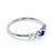 Exquisite Sapphire and Diamond Stacking Wedding Ring Band in White Gold