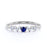 Exquisite Sapphire and Diamond Stacking Wedding Ring Band in White Gold