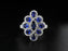 3 Carat Oval Cut Vintage Unique Blue Sapphire and Diamond Engagement Ring