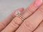 Perfect 2 Carat Emerald Cut Morganite and Diamond Halo Engagement Ring Set in Rose Gold