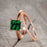 Unique 1.50 Carat Princess cut Emerald and Diamond Trio Wedding Ring Set in Rose Gold for Her