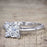 1 Carat Princess Cut Moissanite Solitaire Engagement Ring in White Gold