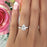 2 Carat Pear Cut Solitaire Engagement Ring in White Gold over Sterling Silver
