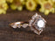 Bestselling 1.50 Carat Round Cut Moissanite and Diamond Wedding Ring Set in Rose Gold