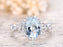 1.5 Carat Infinity Oval Cut Aquamarine and Diamond Engagement Ring in White Gold