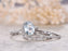 2 Carat Oval Cut Aquamarine and Diamond Halo Trio Wedding Ring Set in White Gold