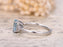 7 Stone 1.25 Carat Aquamarine and Diamond Engagement Ring in White Gold