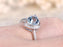 Perfect 1.5 Carat Heart Shaped Aquamarine and Diamond Halo Engagement Ring in White Gold