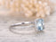 1.5 Carat Cushion Cut Aquamarine and Diamond Halo Engagement Ring White Gold