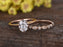 Beautiful 1.25 Carat Oval Cut solitaire Moissanite and Diamond Wedding Set in Rose Gold
