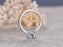 1 Carat Round Cut Solitaire Aquamarine Split Shank Engagement Ring in White Gold