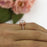 1.5 Carat Oval Cut Halo Engagemenrt Ring in Rose Gold over Sterling Silver