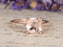 1.25 Carat Cushion Cut Morganite and Diamond Engagement Ring in Rose Gold