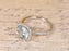 1.5 Carat Princess Cut Aquamarine and Diamond Halo Engagement Ring Yellow Gold