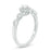 0.25 Carat Round Cut Diamond Fleur de La Vie Engagement Ring in White Gold